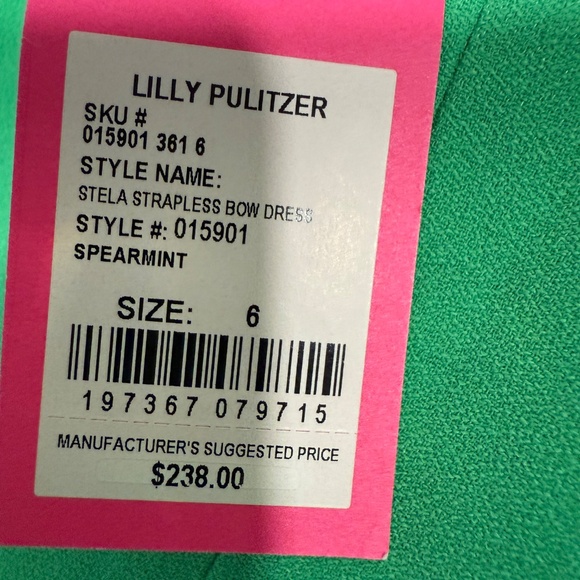 NWT Lilly Pulitzer Stela Strapless Bow Dress Size 6 - Picture 5 of 5